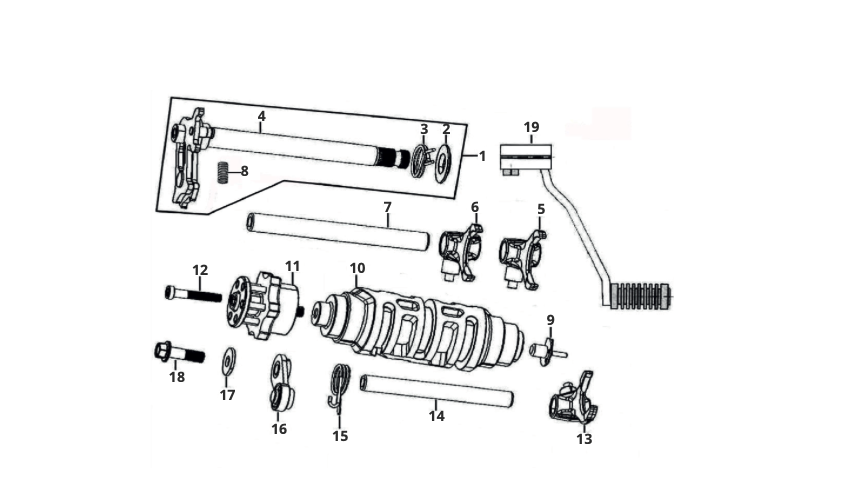 LqJ7POSOZz_27 - Commande du Changement de Vitesses (XEF 250 TRAIL E5 MY21-MY22).png